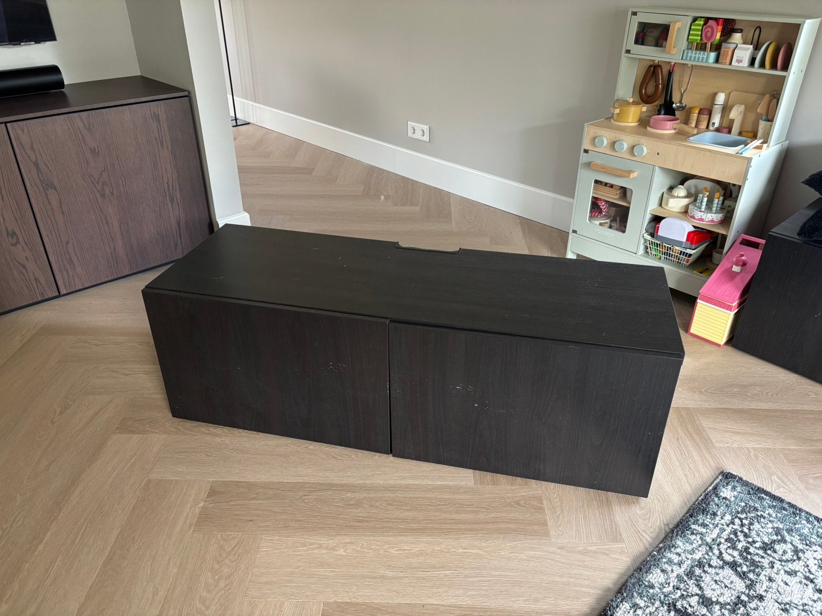 Besta tv meubel 120cm, Huis en Inrichting, Kasten | Televisiemeubels, Ophalen, Gebruikt