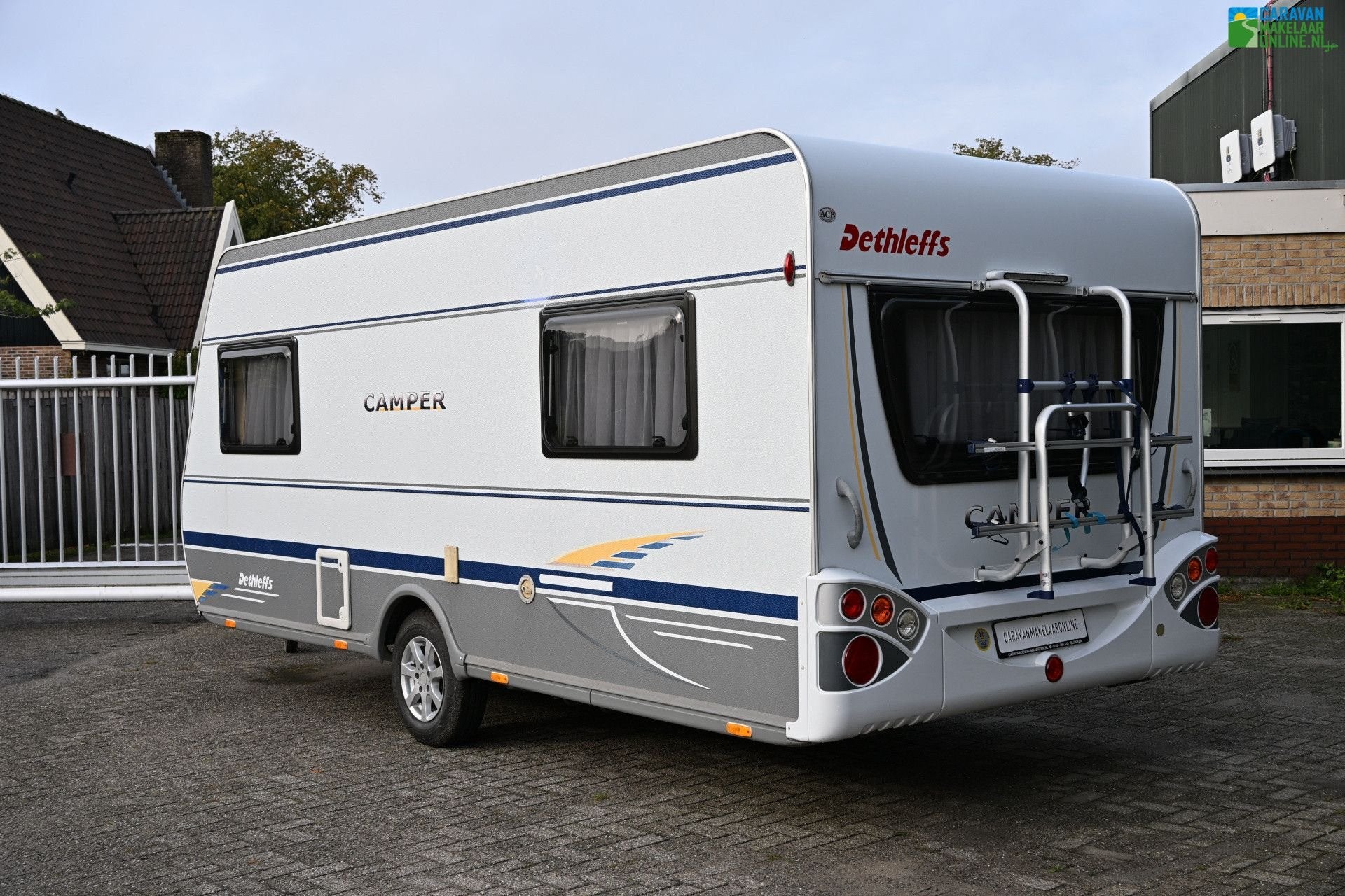 Dethleffs Camper 470 V Enkele bedden Fietsendrager Voortent, Rondzit, Kachel, Bedrijf, Dethleffs