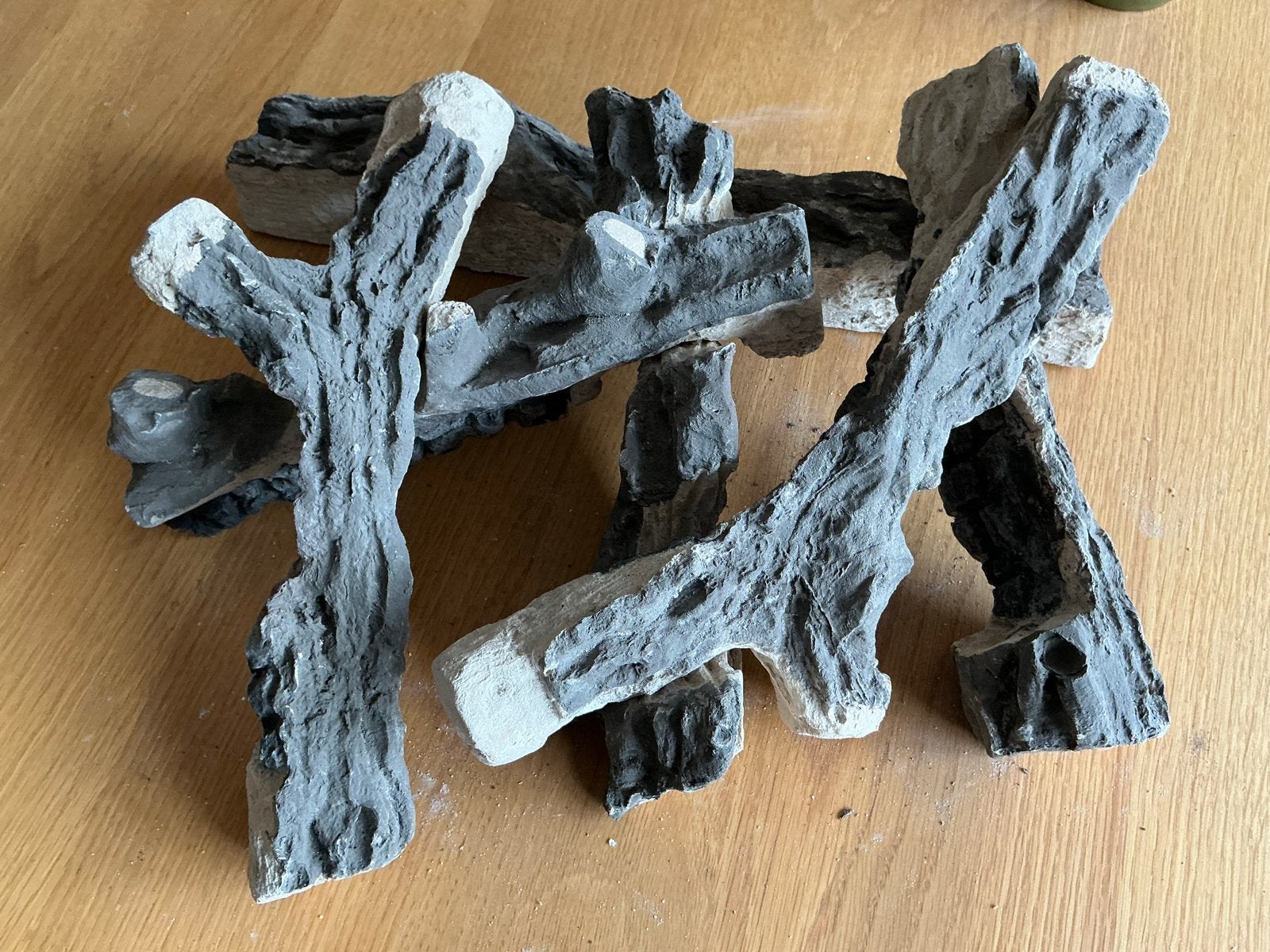 Decoratieve houtblokken voor gashaard, Huis en Inrichting, Haarden, Gebruikt, Overige soorten, Ophalen