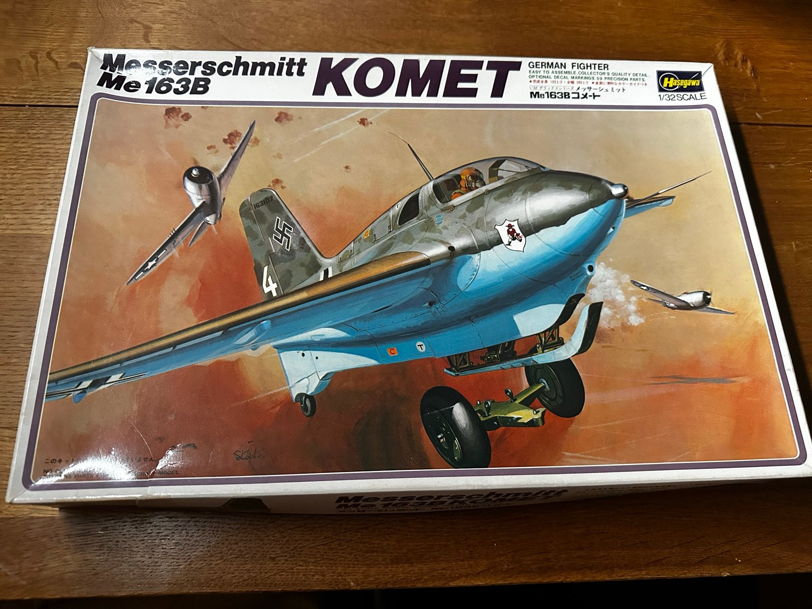 Hasegawa Messerschmitt Me163B Komet 1/32 modelbouwkit, Hasegawa, Nieuw, Ophalen of Verzenden, Groter dan 1:72