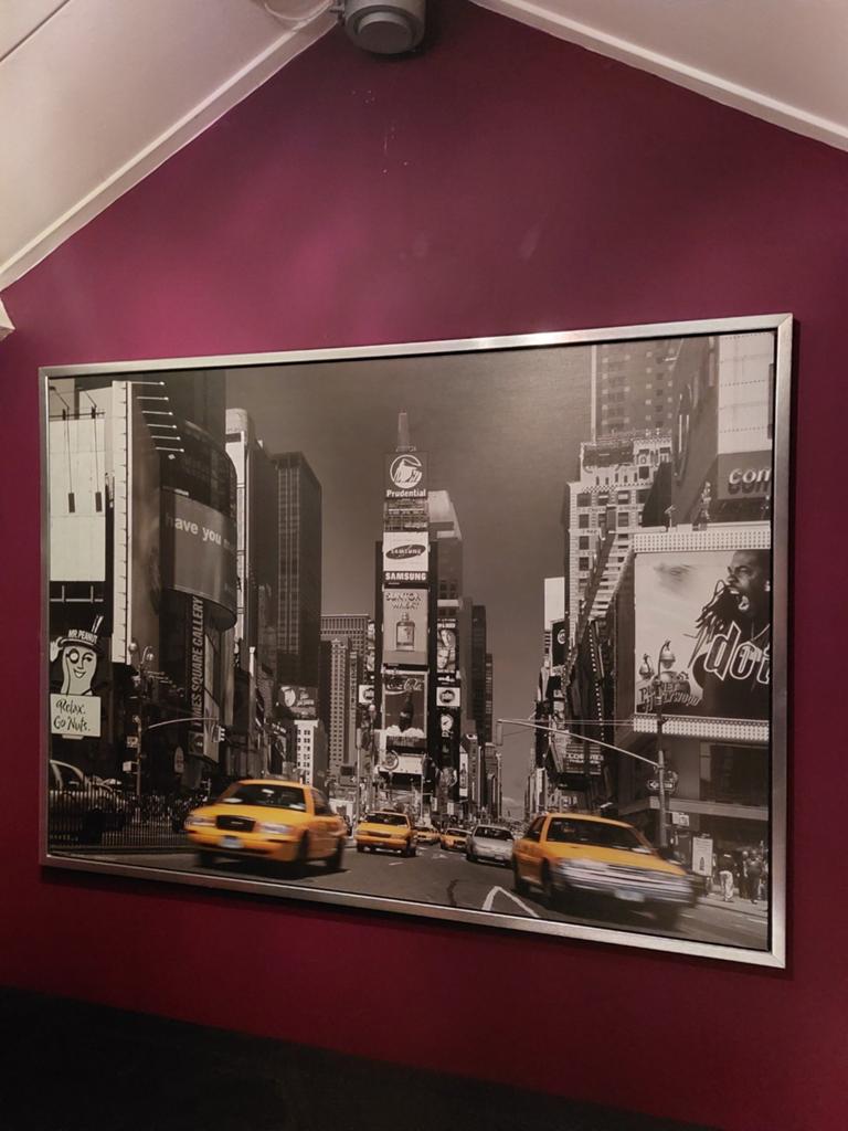 Wanddecoratie Canvas Taxi New York, Ophalen, Overige typen, 125 cm of meer, Zo goed als nieuw