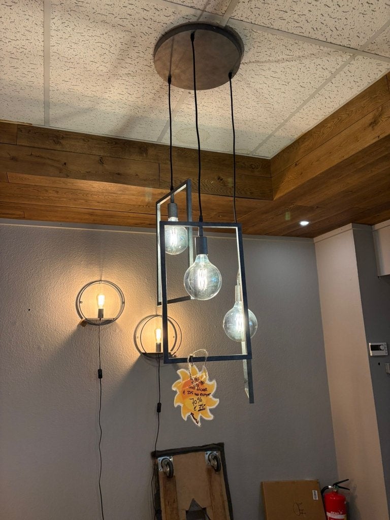 Moderne hanglamp met 3 lichtpunten, Ophalen, Nieuw, E27 (groot), Metaal