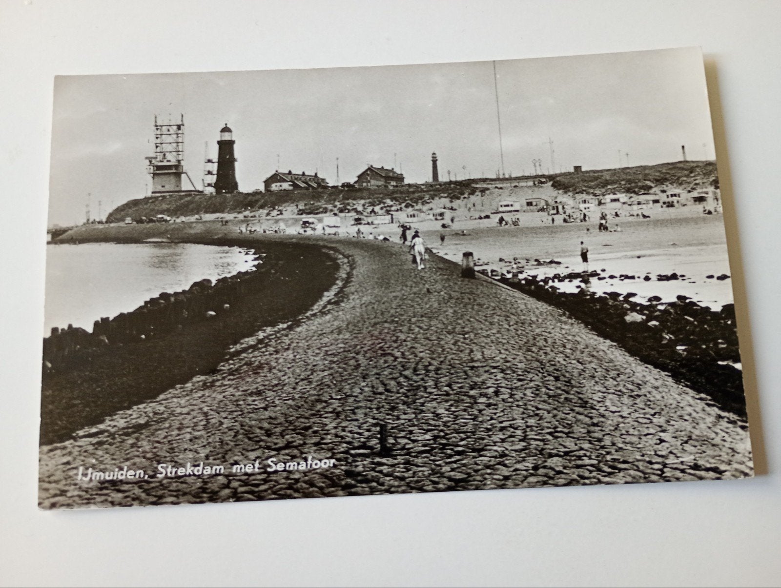 IJmuiden Strekdam met Semafoon 1963, Ophalen of Verzenden, 1960 tot 1980, Gelopen, Noord-Holland