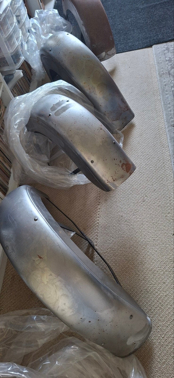 4 Harley spatborden 30er/40er jaren, Motoren, Ophalen, Nieuw