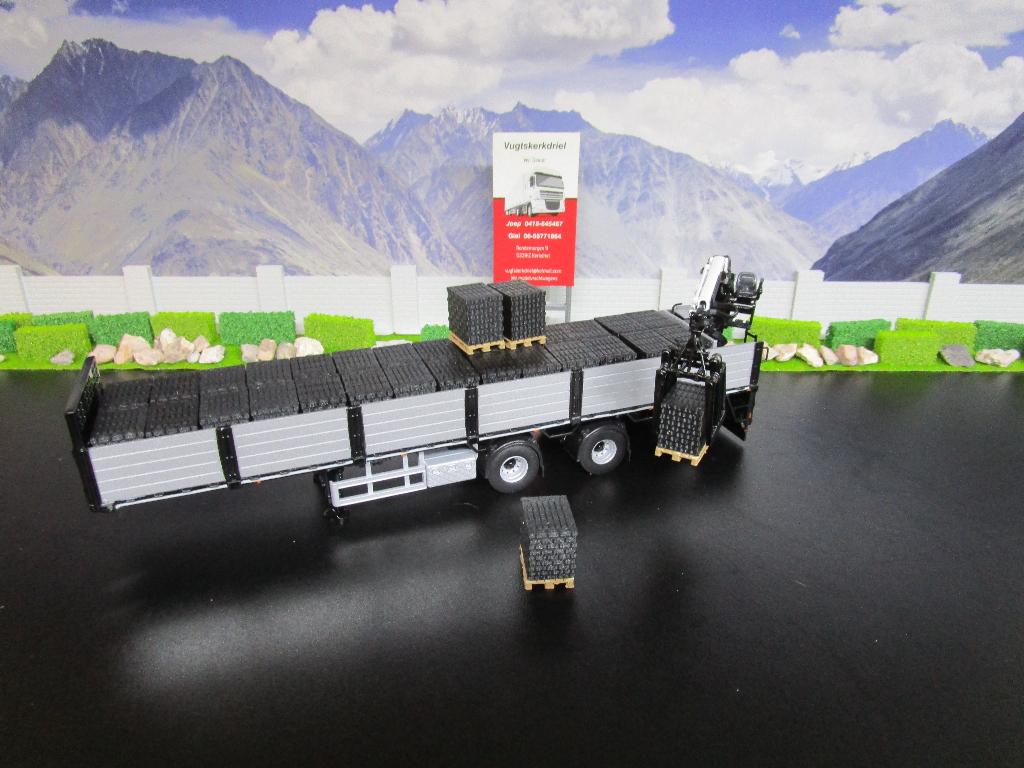 Lading Stenen Zwart "Ex Wsi Oplegger, Zie Omschrijving", Hobby en Vrije tijd, Modelauto's | 1:50, Ophalen, Nieuw, Bus of Vrachtwagen