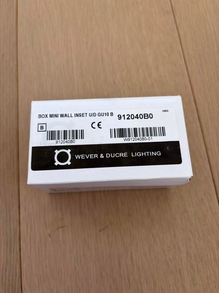Wever & Ducré BOX MINI Wall Inset GU10 Zwart (Nieuw), Huis en Inrichting, Ophalen of Verzenden, Nieuw, Metaal