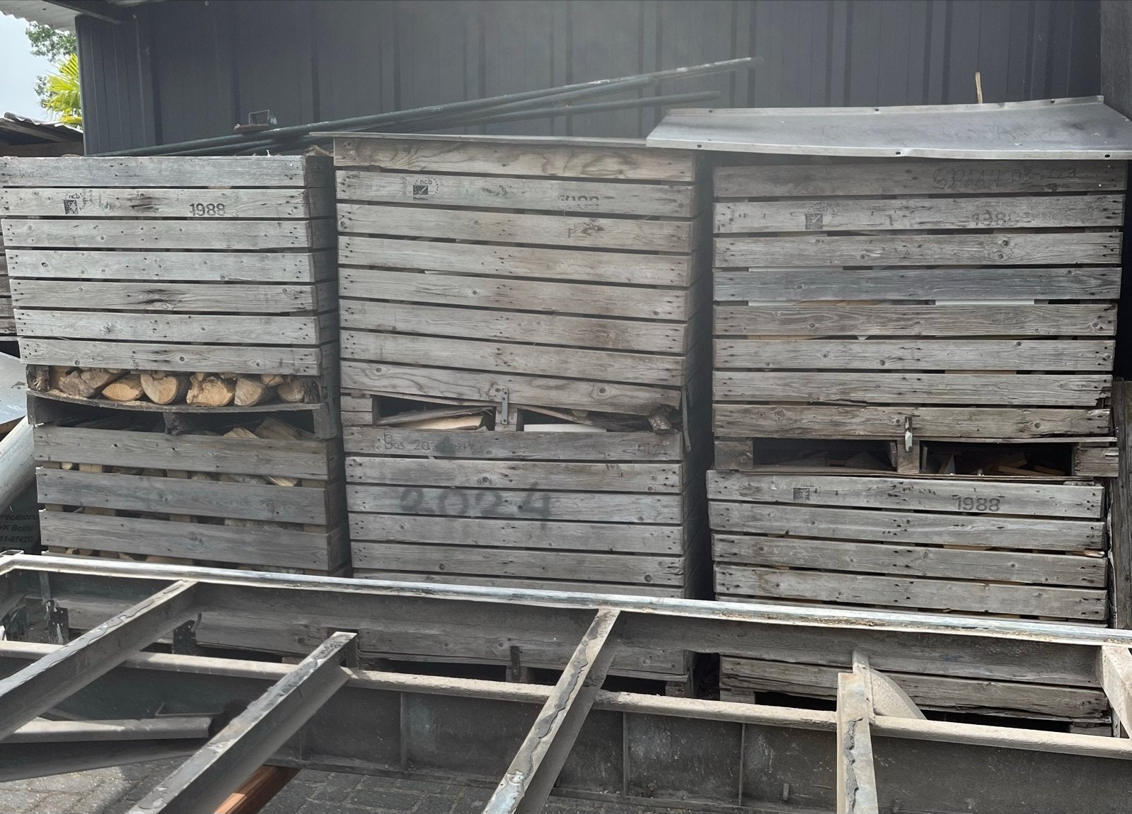 Haardhout in kist - 100x120x80cm, Minder dan 3 m³, Ophalen, Overige houtsoorten, Blokken