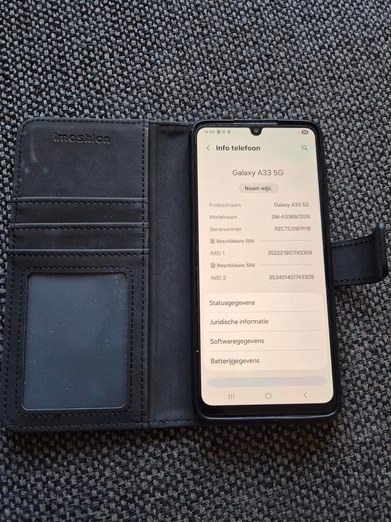 Samsung Galaxy A33 5G incl. Hoesje en screenprotector, Telecommunicatie, Mobiele telefoons | Samsung, Zwart, Touchscreen, Ophalen of Verzenden