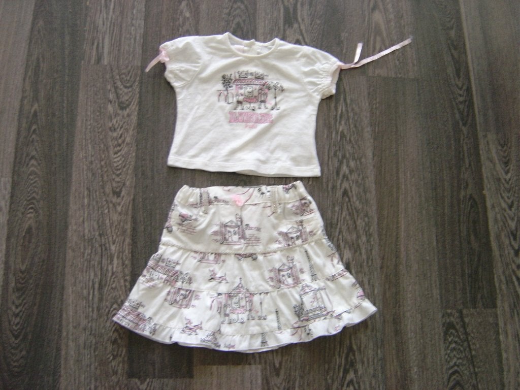 meisjesrokje en shirtje van Blumarine, 3 maanden, Kinderen en Baby's, Babykleding | Maat 56, Ophalen of Verzenden, Gebruikt, Meisje