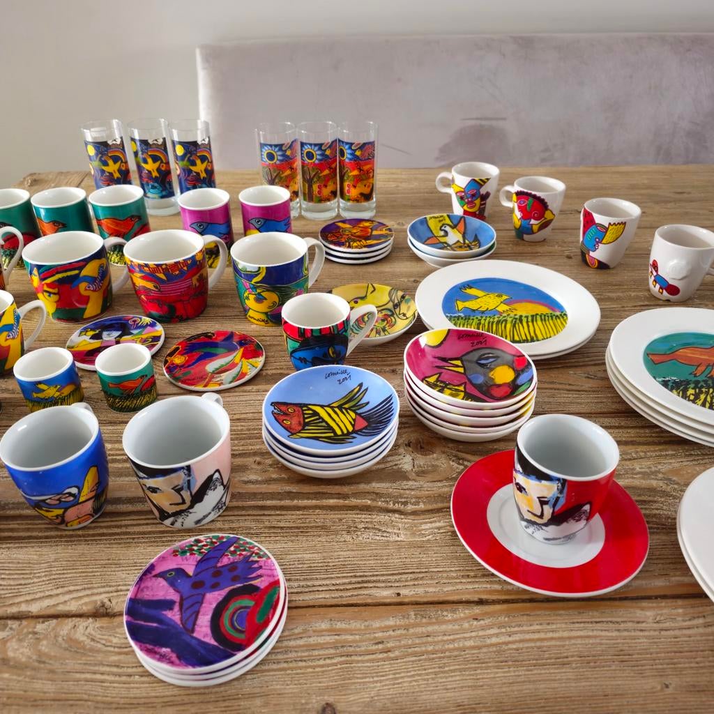 Herman Brood / Nikolai Carels / Cornille servies collectie, Ophalen, Keramiek, Zo goed als nieuw, Overige stijlen