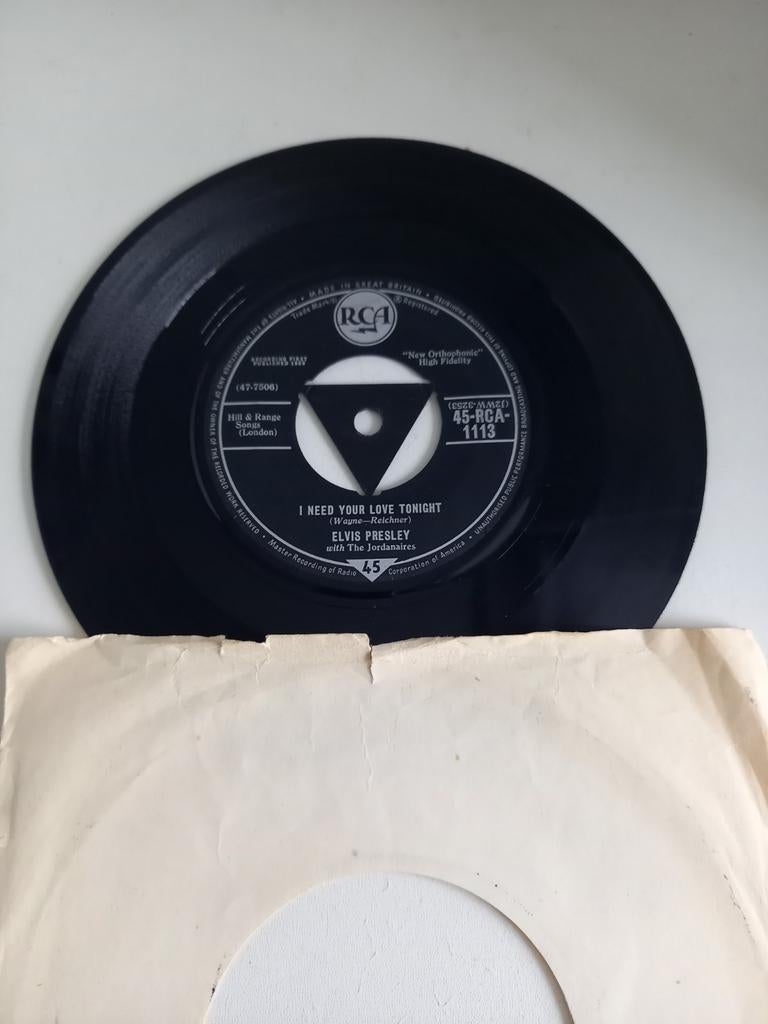 Elvis Presley  -  I need your love tonight / A fool such as, Ophalen of Verzenden, Zo goed als nieuw, Pop