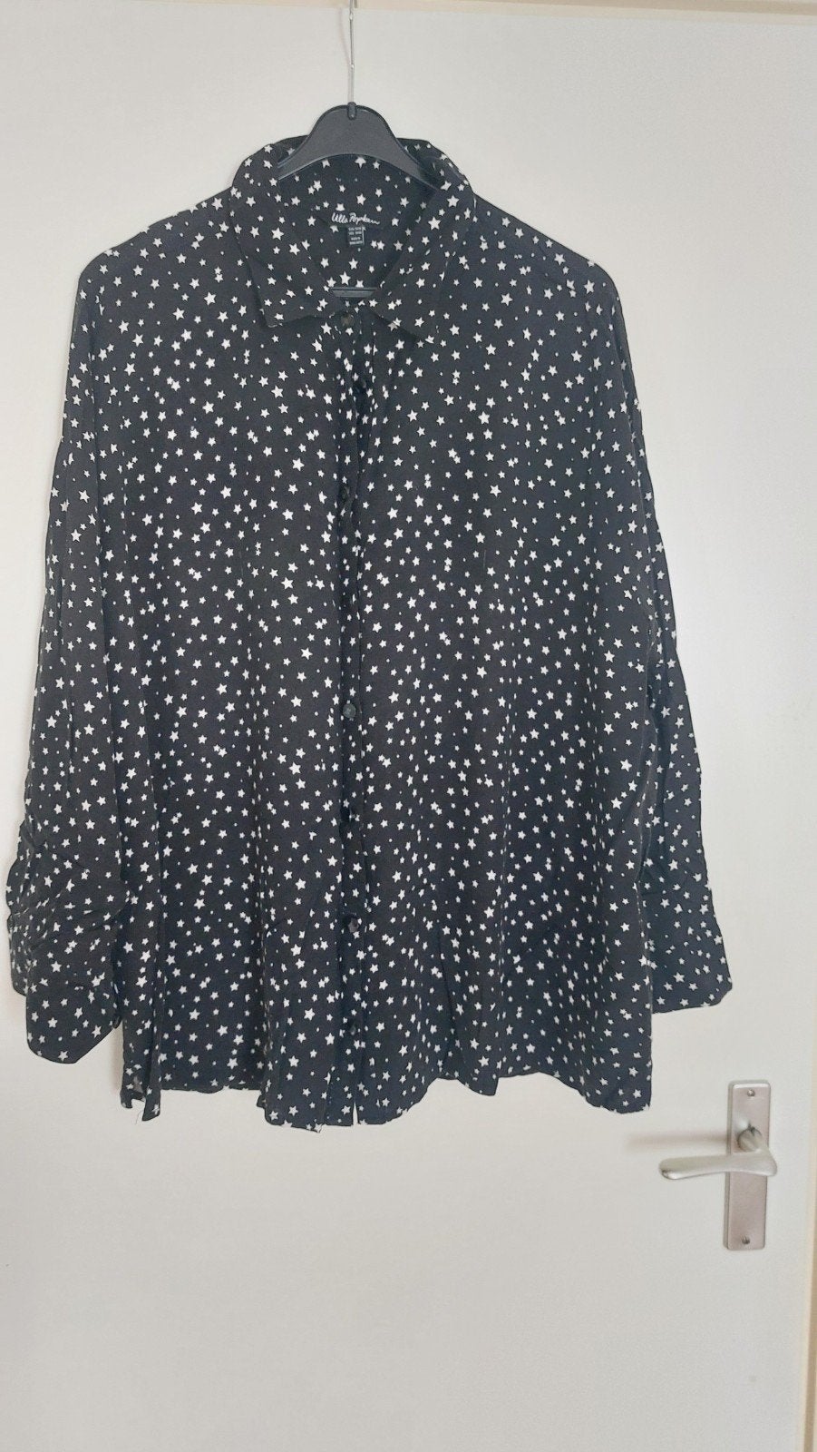 Blouse met sterretjes mt 50 Ulla Popken, Zwart, Maat 46/48 (XL) of groter, Ulla Popken, Ophalen of Verzenden