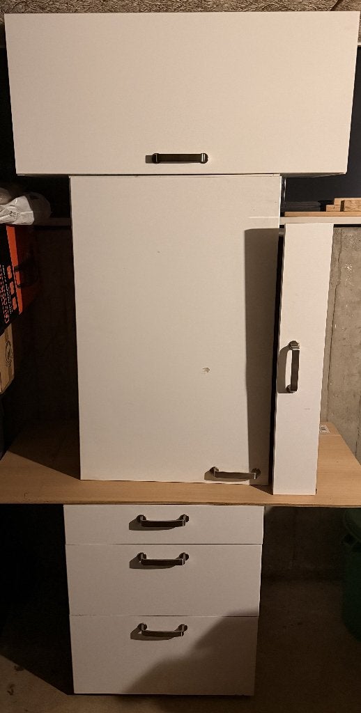 IKEA keukenkasten – hoogglans wit, Huis en Inrichting, Keuken | Keukenelementen, Ophalen, Gebruikt, 100 tot 150 cm, 25 tot 50 cm