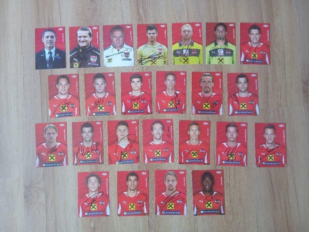 Set spelerskaarten van het Oostenrijkse Nationale Elftal, Ophalen of Verzenden, Nieuw, Buitenlandse clubs, Spelerskaart