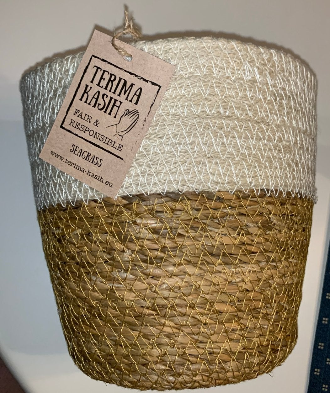 Terima Kasih seagrass bloempot 19cm, Meerkleurig, Nieuw, Ophalen of Verzenden, Oosters