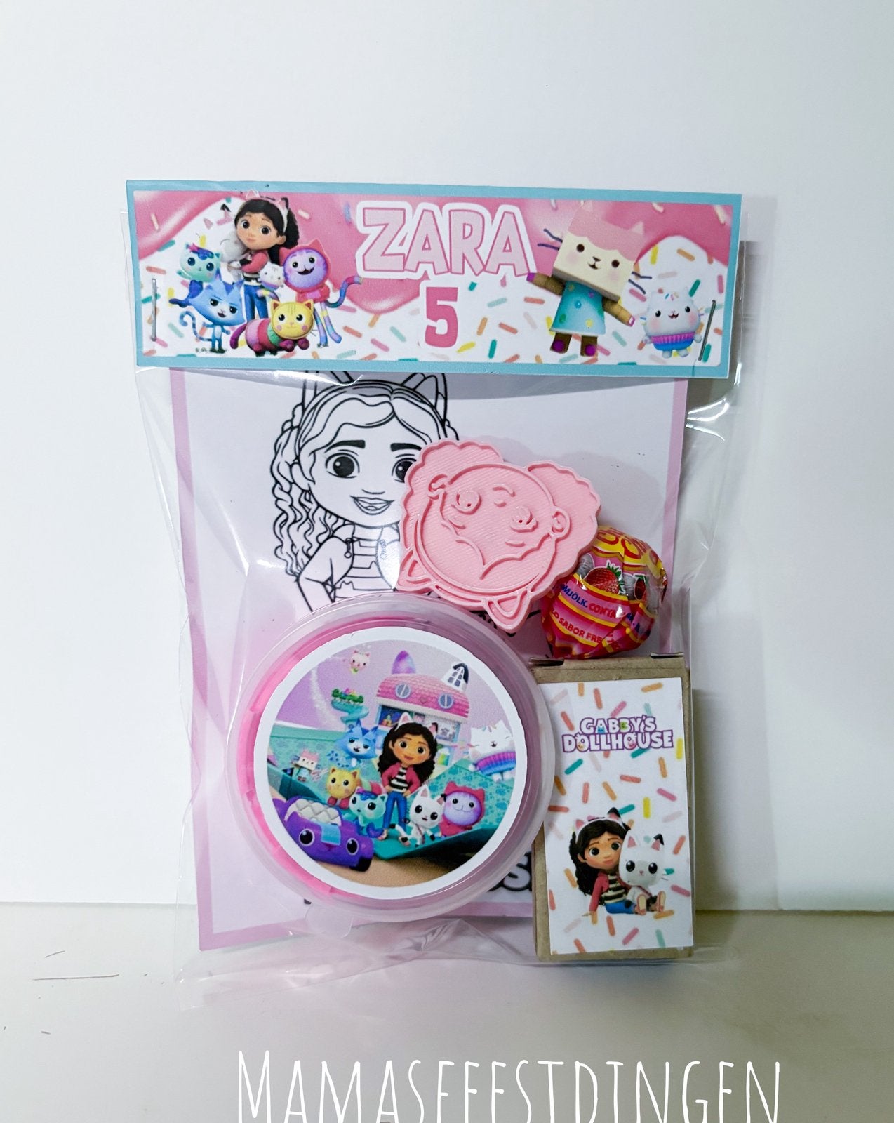 Traktatie knutselkit gabby’s dollhouse, Ophalen of Verzenden, Nieuw, Feestartikel, Verjaardag