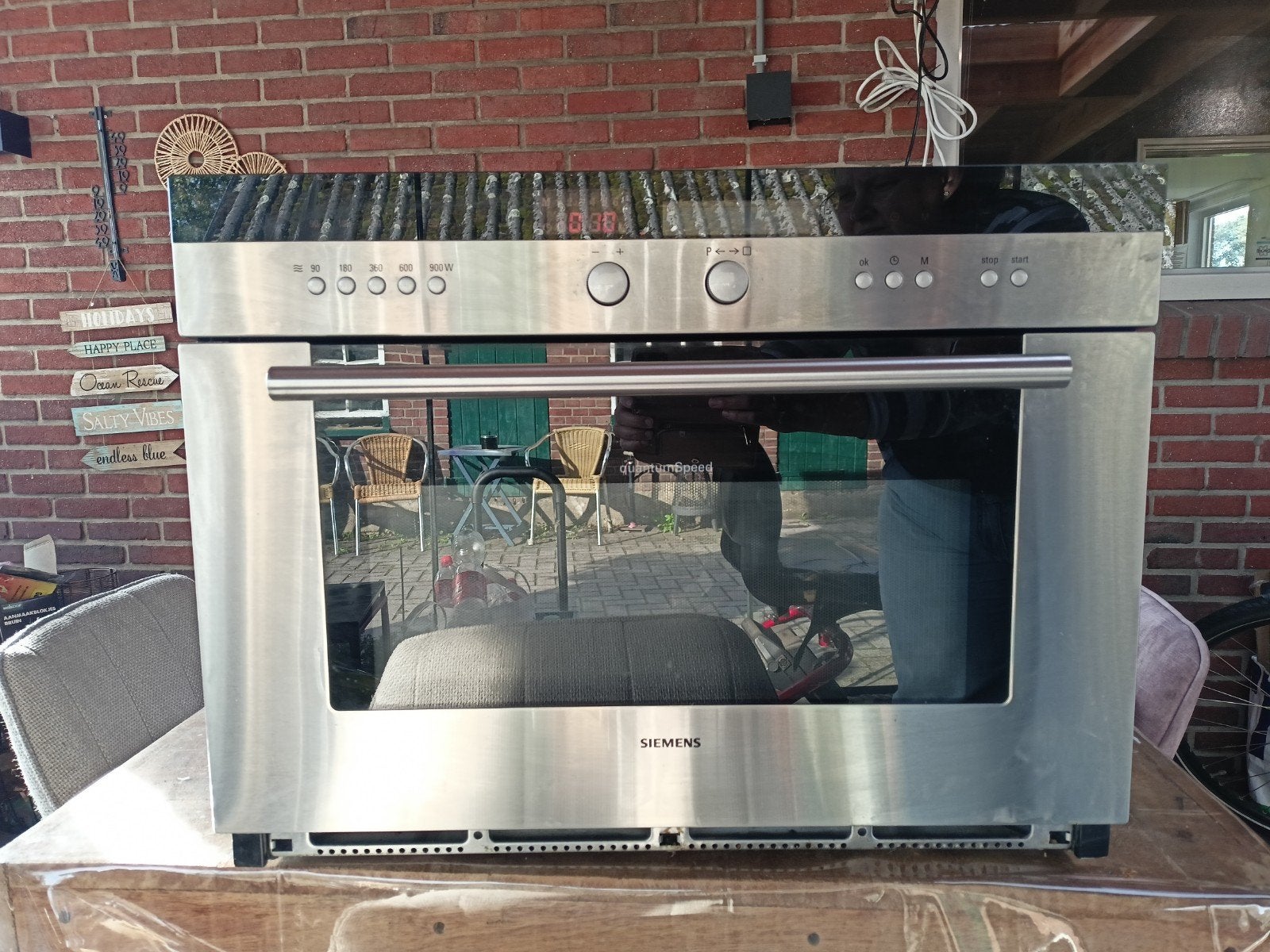 inbouw combi oven siemens, Ophalen, Gebruikt, Inbouw, Draaiplateau