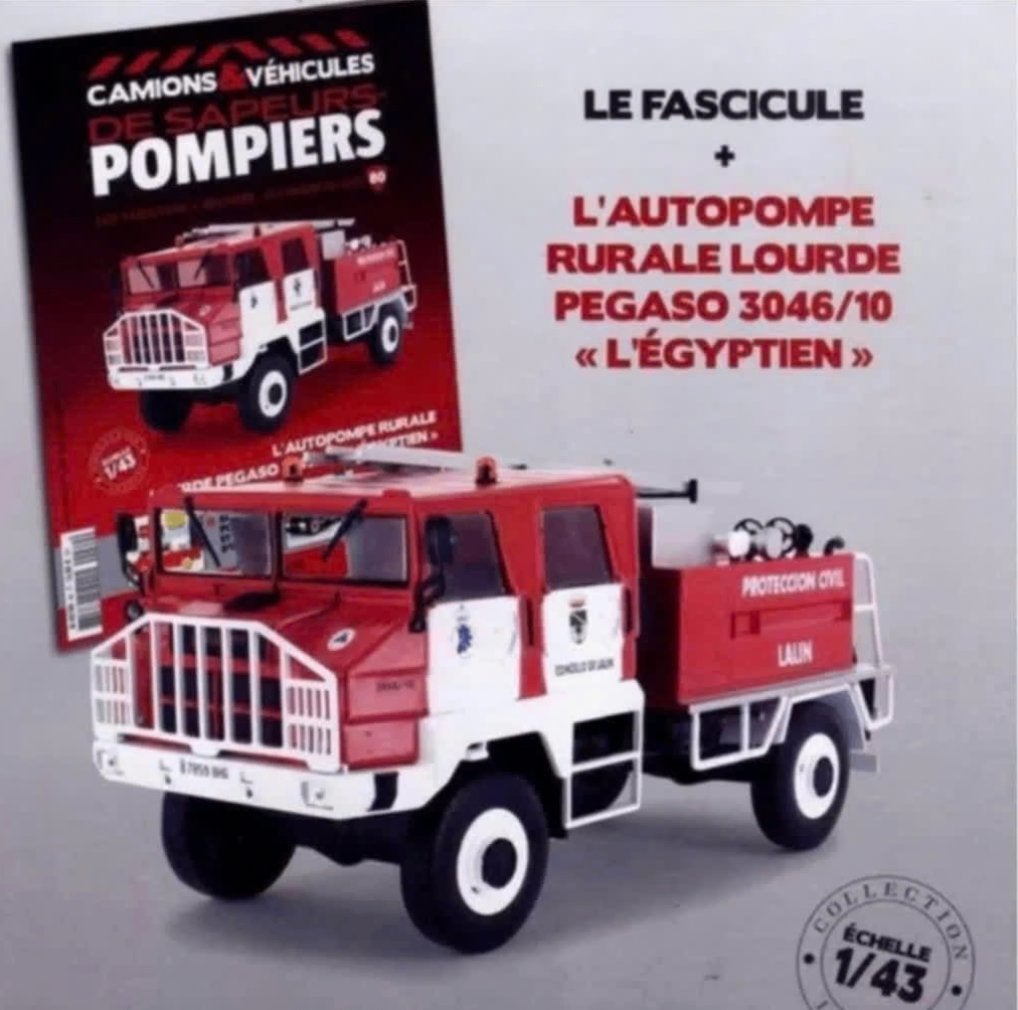 Pegaso 3046/10 L'Egyptien Brandweer schaal 1:43 # 80, Verzenden, Nieuw, Bus of Vrachtwagen, Overige merken