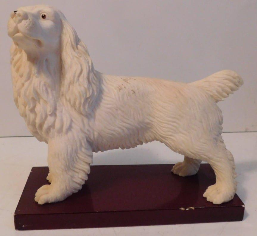 Cocker Spaniel op massieve sokkel, Verzamelen, Ophalen of Verzenden, Gebruikt, Dier