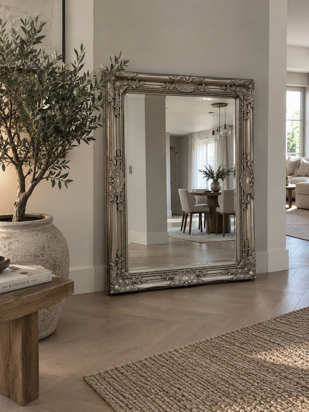 LOODS 5 Klassieke Barok Wandspiegel Zilver 64x74 cm twv €200, Ophalen of Verzenden, Zo goed als nieuw, Rechthoekig, Minder dan 100 cm