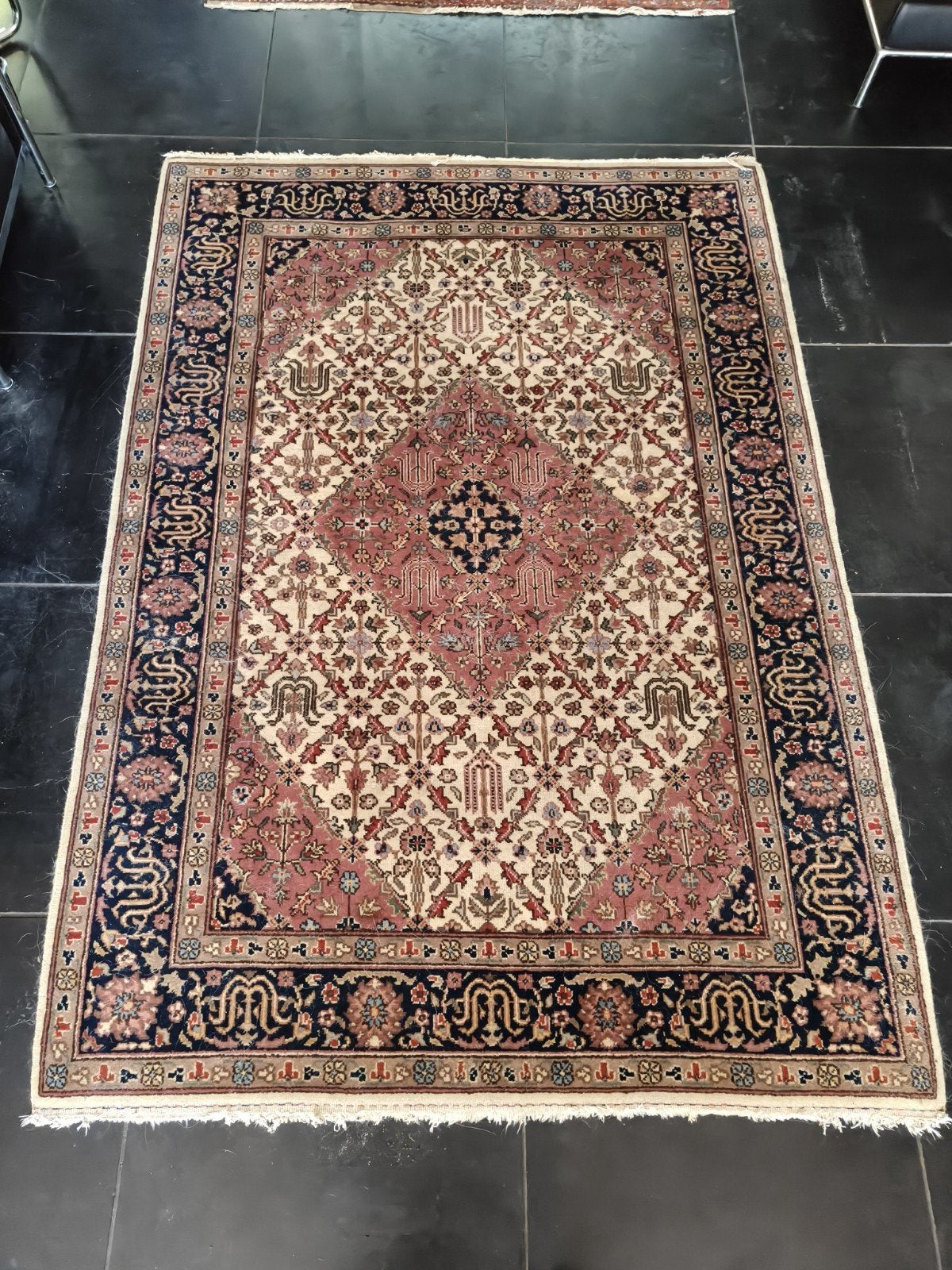 fraai perzisch tapijt., Gebruikt, Crème, 200 cm of meer, Ophalen of Verzenden