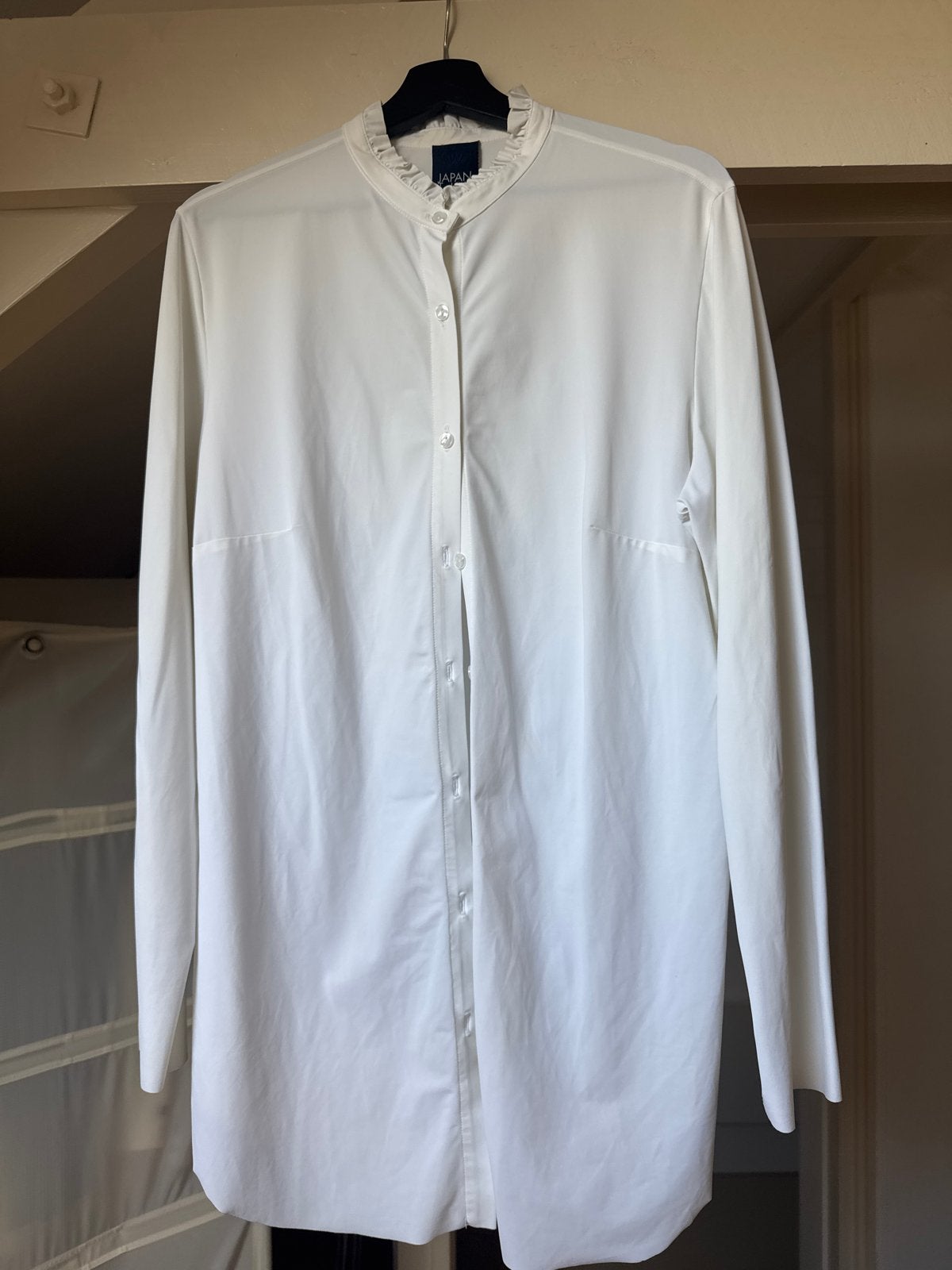 Japan TKY Witte Tuniekblouse met Ruches - Maat XL, Ophalen of Verzenden, Gedragen, Maat 46/48 (XL) of groter, Wit