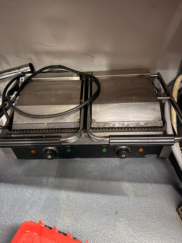 CombiSteel dubbele contactgrill / tosti-ijzer, Ophalen of Verzenden, Zo goed als nieuw
