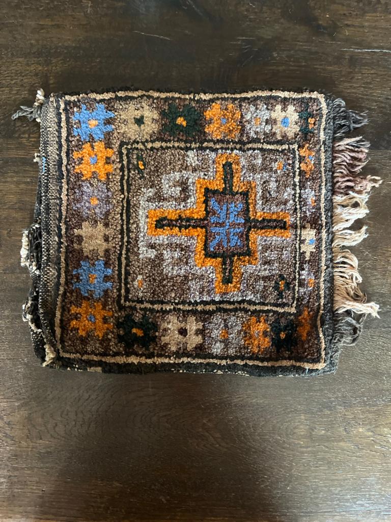 Vintage Handgeknoopt Perzisch Beloutsch kleedje/kussentje, Ophalen of Verzenden