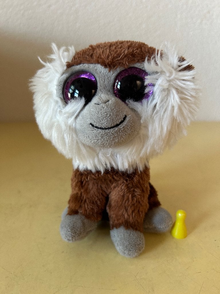 Ty Beanie Boo Tamoo Aap Knuffel (Zijdezacht Pluche), Ophalen of Verzenden, Zo goed als nieuw, Wasbaar, Klein (minder dan 20 cm)