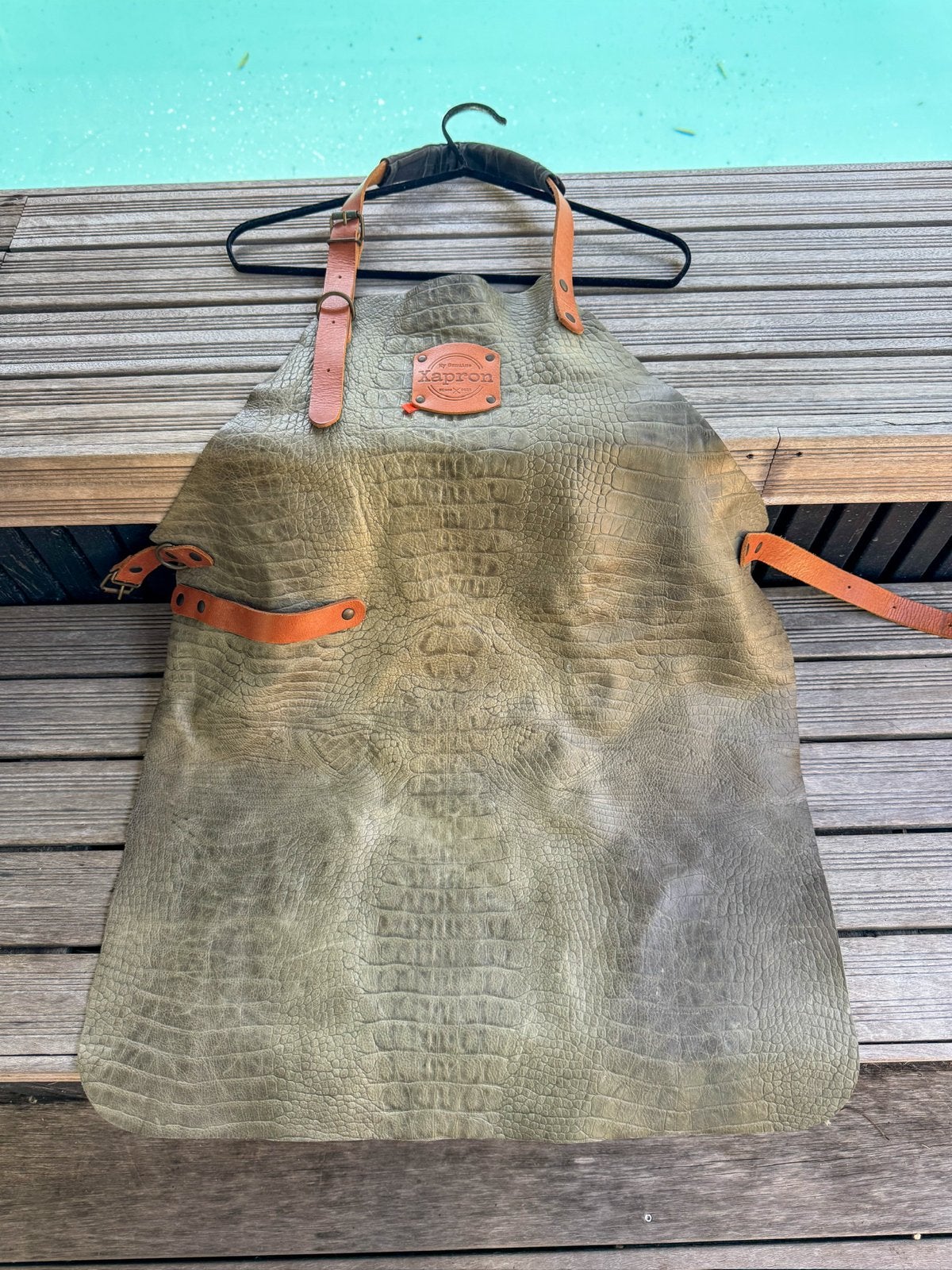 Xapron BBQ schort - Echt leer - Nieuwstaat, Tuin en Terras, Barbecue-accessoires, Ophalen, Zo goed als nieuw