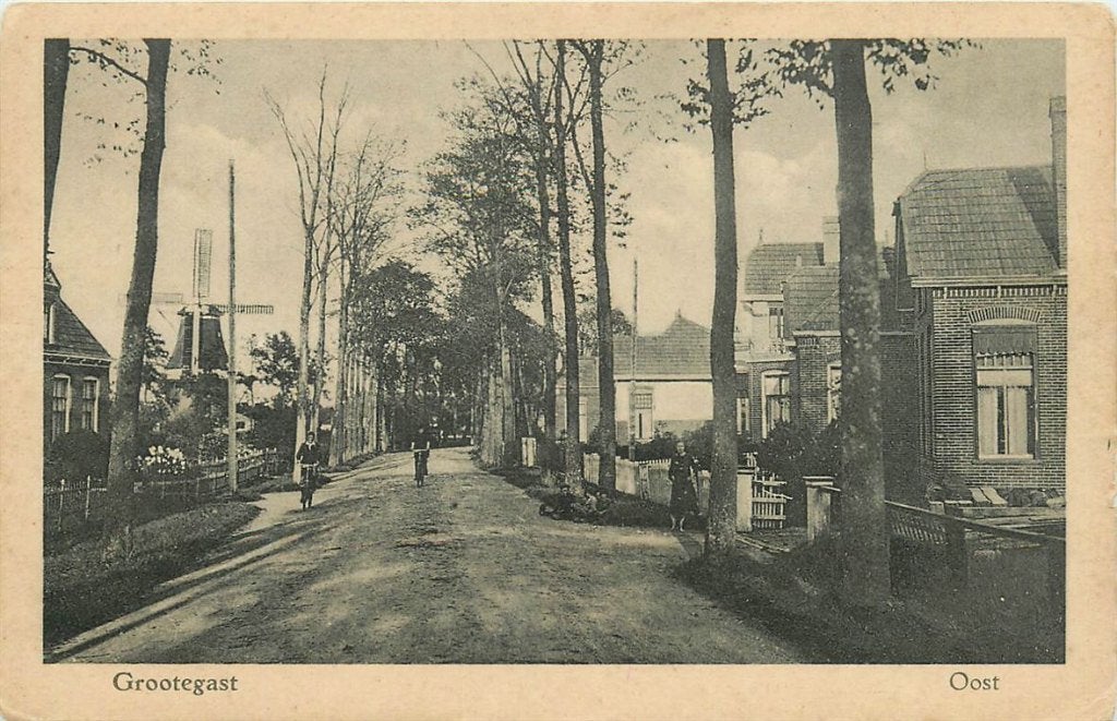 378-385-007 Grootegast Oost, Verzamelen, Ansichtkaarten | Nederland, Verzenden, Voor 1920, Groningen