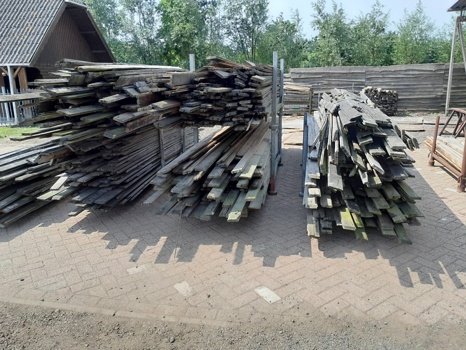 Partij gebruikt dakhout diverse lengtes, Ophalen of Verzenden, Gebruikt, 250 cm of meer, Planken