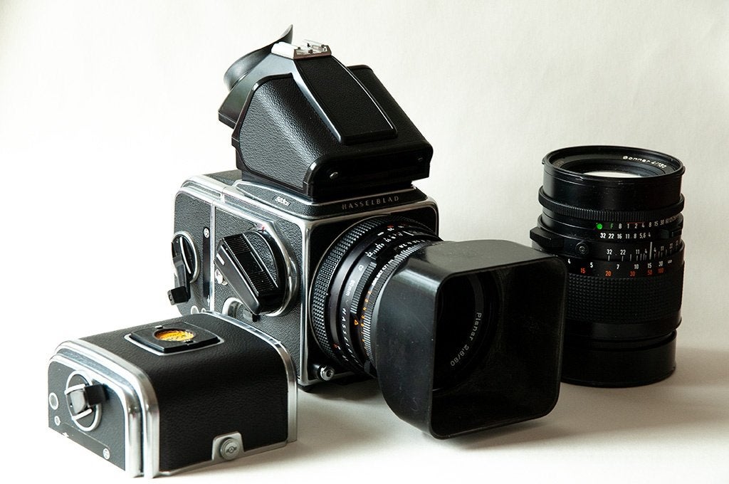 Hasselblad 503 CXi Complete set, Ophalen, Gebruikt, Spiegelreflex, Overige Merken