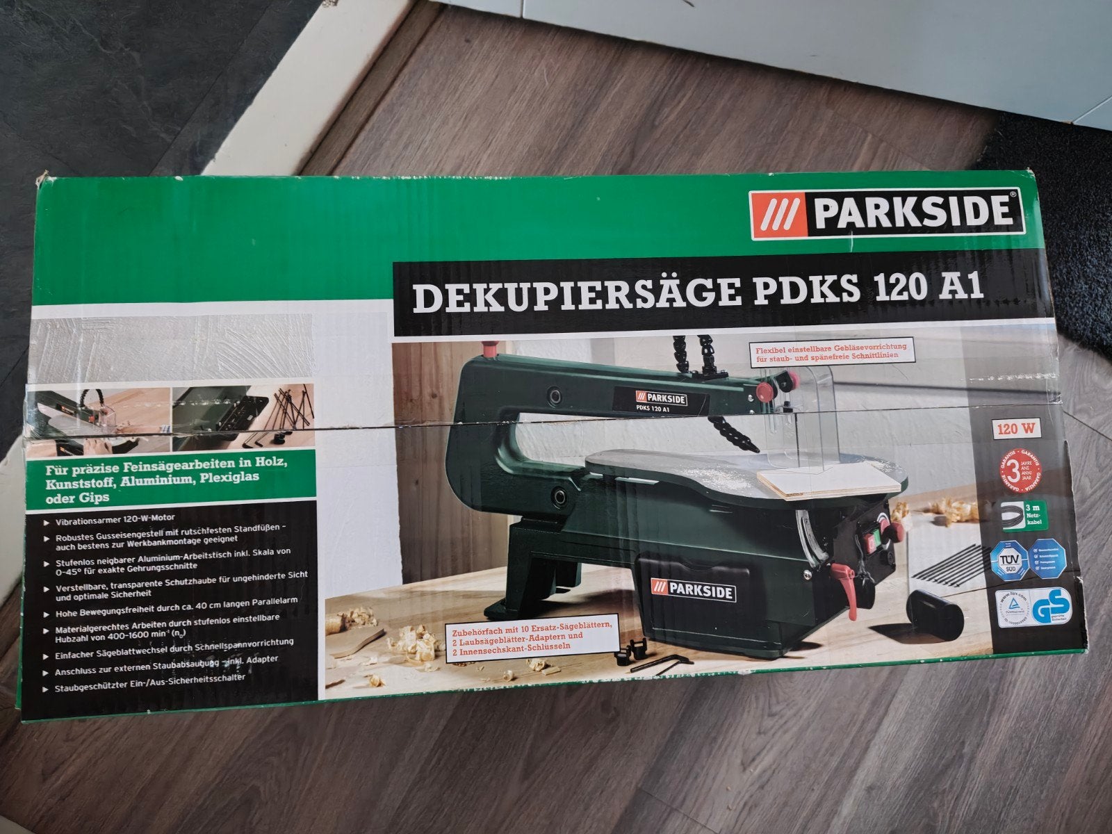 Parkside Decoupeerzaag PDKS 120 A1 - Nieuw in doos, Ophalen, Nieuw, Minder dan 600 watt, Decoupeerzaag
