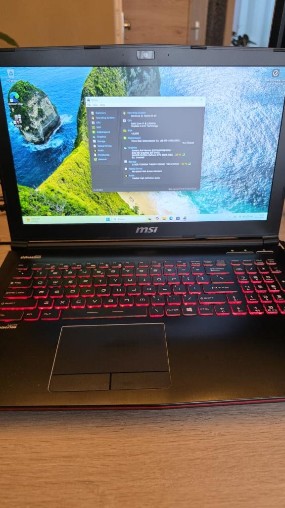MSI GL62 Laptop, Computers en Software, Windows Laptops, Ophalen, Gebruikt, 2 tot 3 Ghz, Intel® Core™ i7 