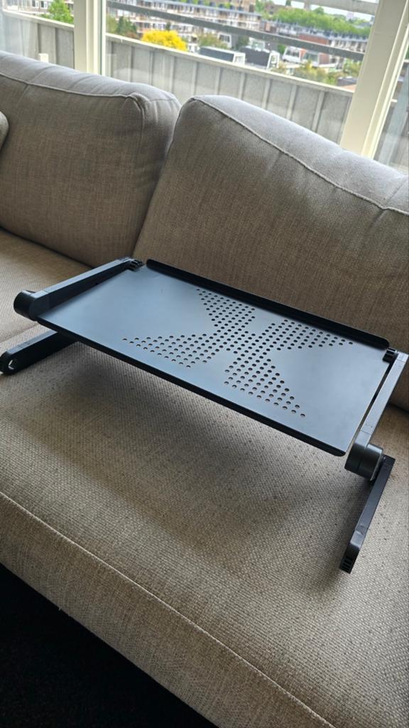 Opvouwbaar Laptop Bureau Aluminium Bed Stand Hoogte Verstelb, Ophalen of Verzenden, Nieuw, Masrou, In hoogte verstelbaar