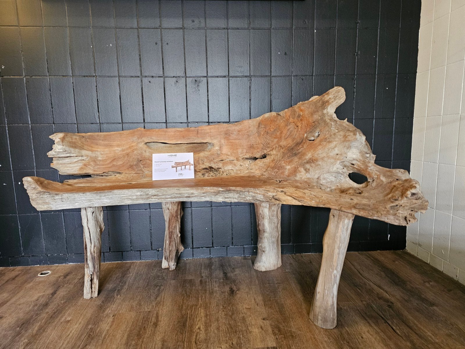 Massief Teakhouten bankje, Zo goed als nieuw, Info@homefriesland.nl, Kelvinstraat 6 8912BA, Rechthoekig