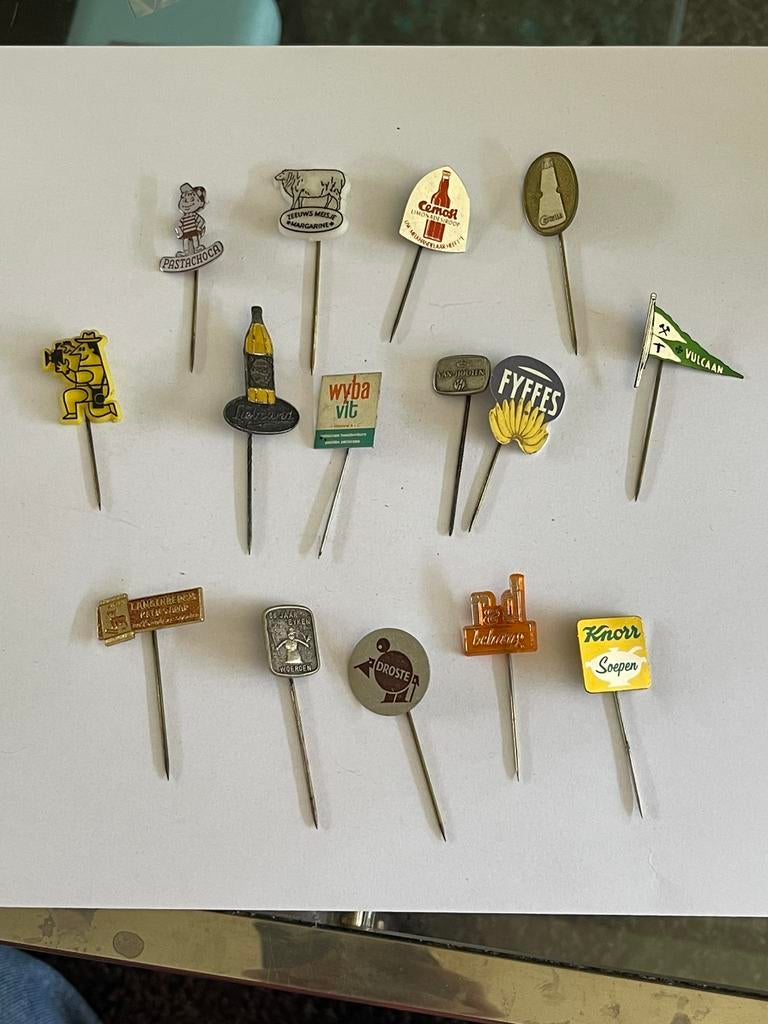 Vintage jaren ‘60 speldjes set 12, Verzamelen, Ophalen of Verzenden, Zo goed als nieuw, Overige onderwerpen