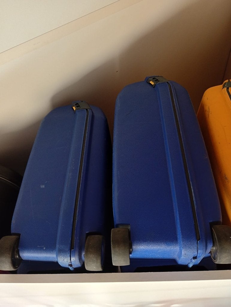 2 Samsonite koffers - blauw - KOOPJE !!, Sieraden, Tassen en Uiterlijk, Koffers, Gebruikt, Hard kunststof, 70 cm of meer, 55 cm of meer