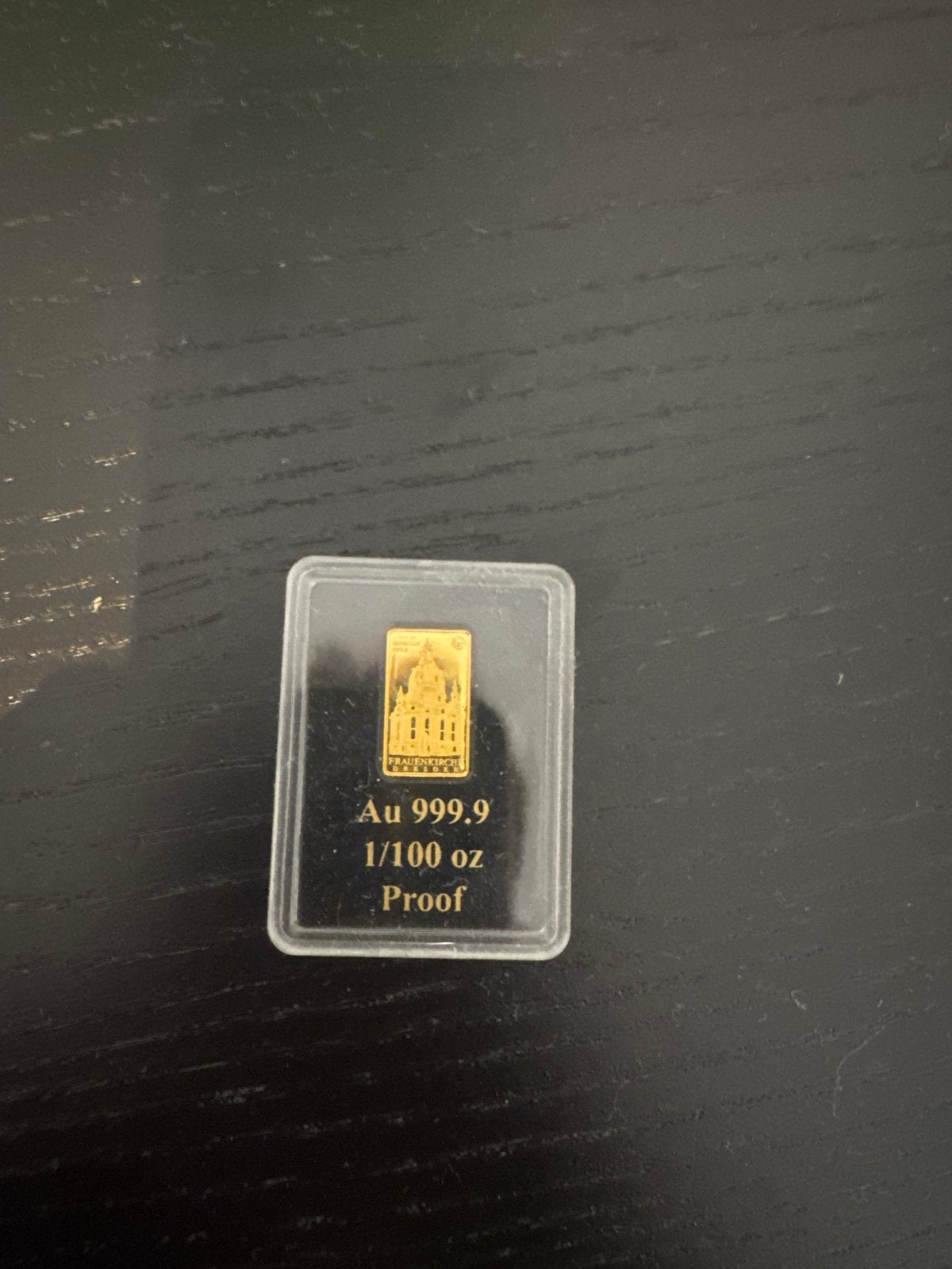 Gouden baar 1/100 oz Au 999.9 Proof, Ophalen, Goud
