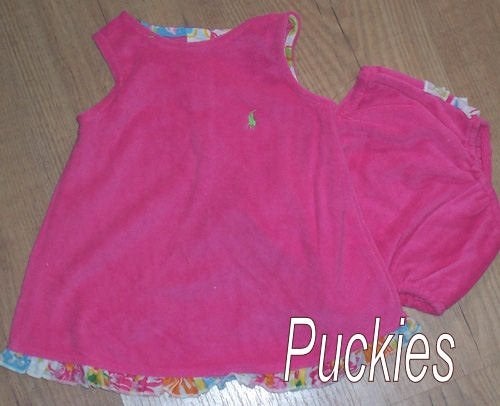 Roze Ralph Lauren jurkje + broekje maat 68 *NIEUW*, Kinderen en Baby's, Babykleding | Maat 68, Meisje, Jurkje of Rokje, Nieuw