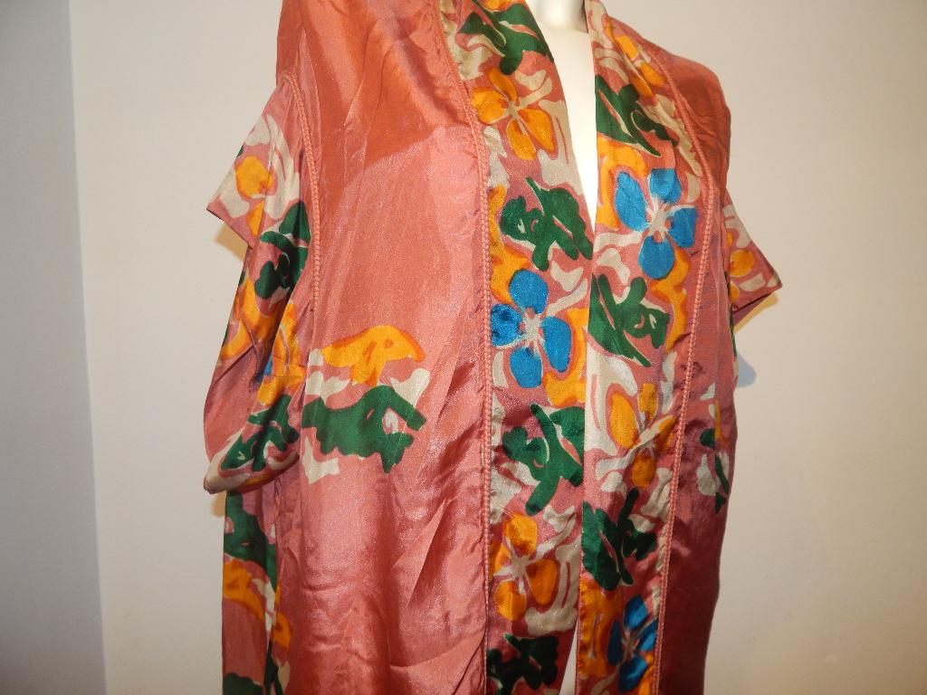 Mes Demoiselles prachige zijde kimono mooie print One size, Overige kleuren, Verzenden, Maat 46/48 (XL) of groter, Zo goed als nieuw