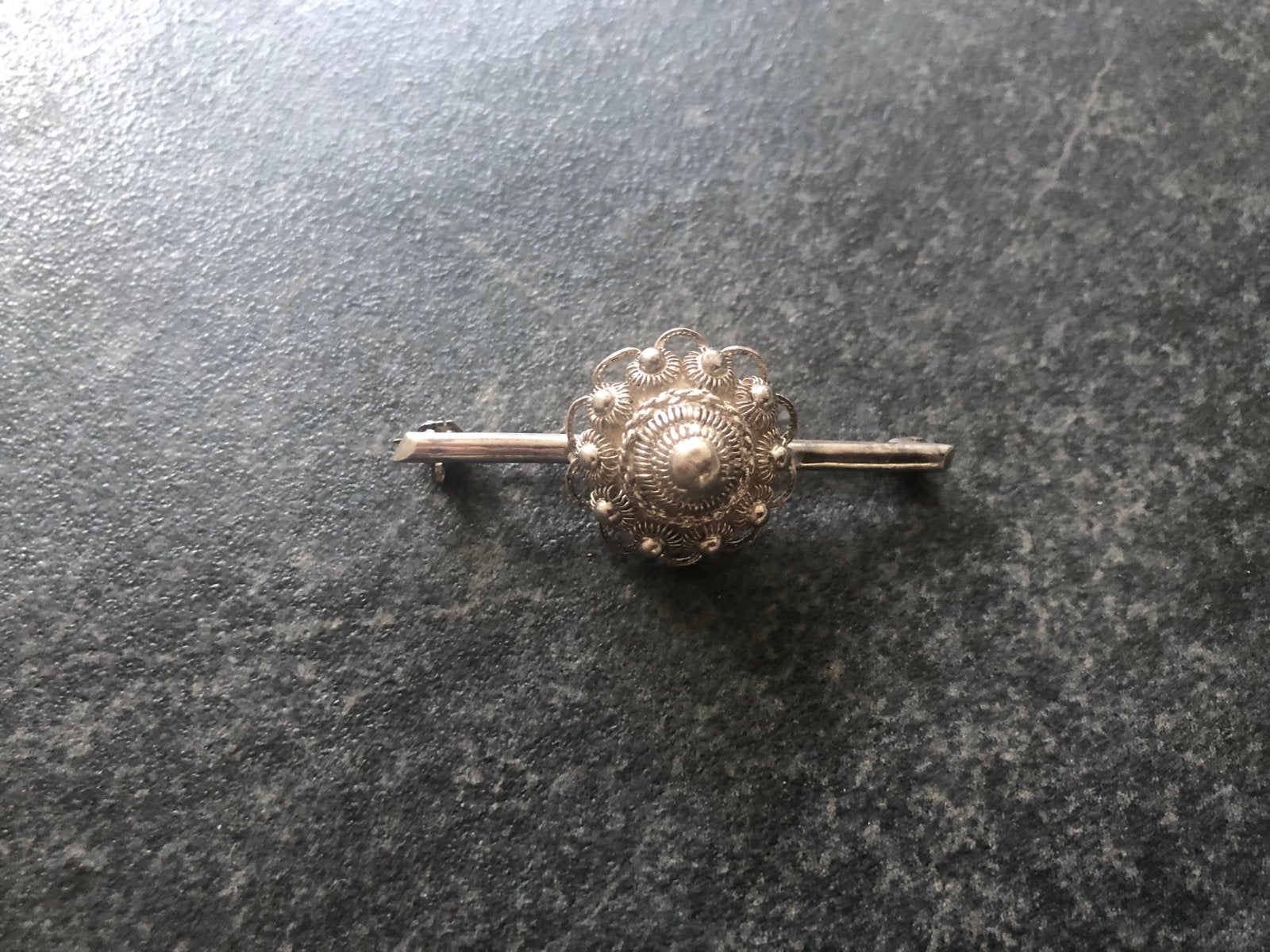 Zilveren Zeeuwse Knoop Broche - Circa 6 gram, 4 tot 7 cm, Gebruikt, Ophalen of Verzenden, Zilver