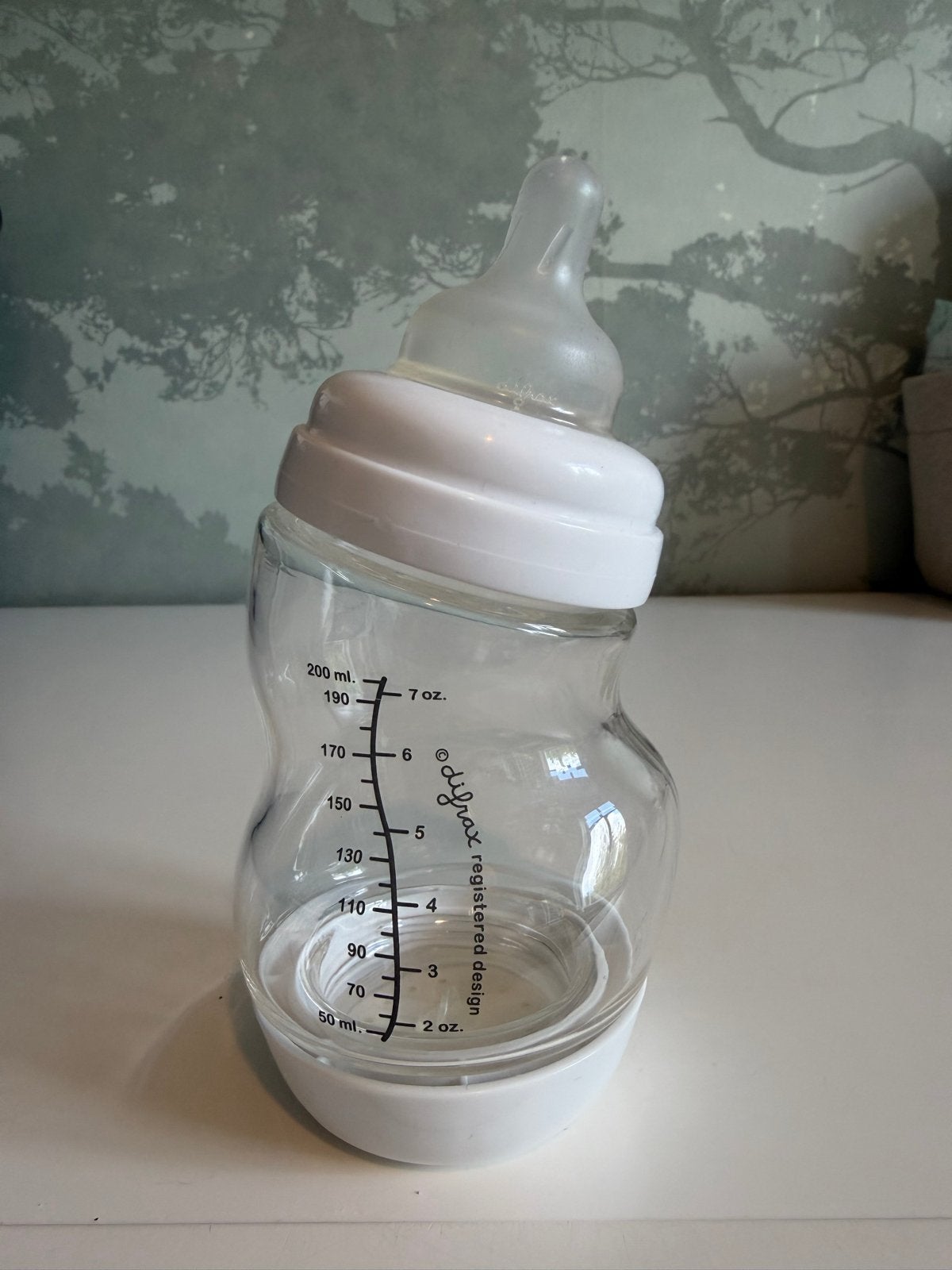 Glazen Difrax S-fles 200 ml - Zo goed als nieuw, Ophalen of Verzenden, Zo goed als nieuw, Babyfles, Difrax