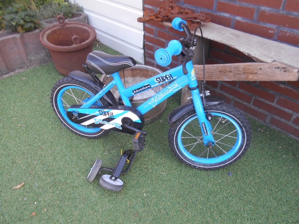 Jongensfietsje 14 inch, Ophalen, Gebruikt, Minder dan 16 inch, Zijwieltjes