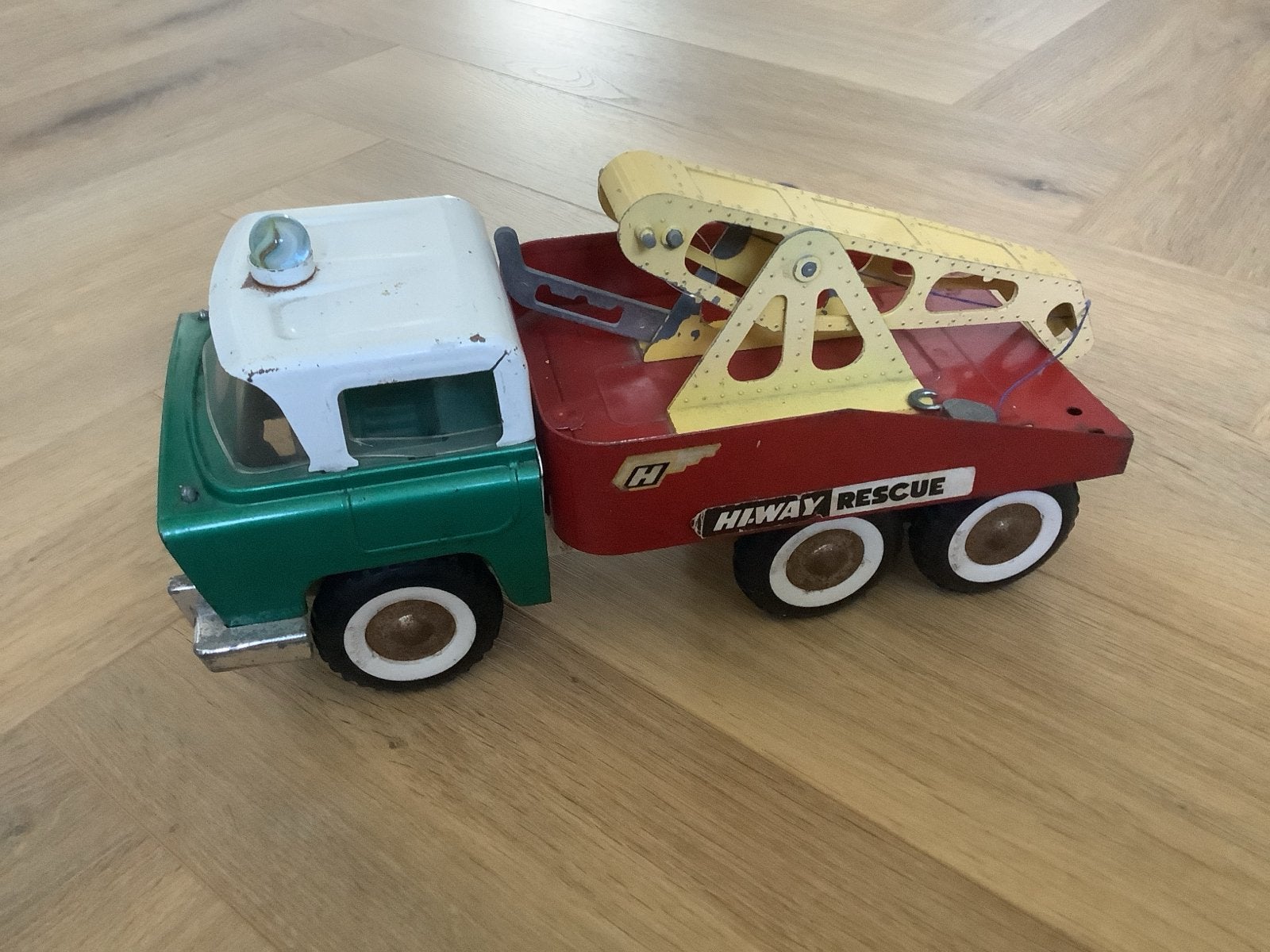 Vintage Hiway Rescue sleepwagen - blik speelgoed, Ophalen of Verzenden, Gebruikt