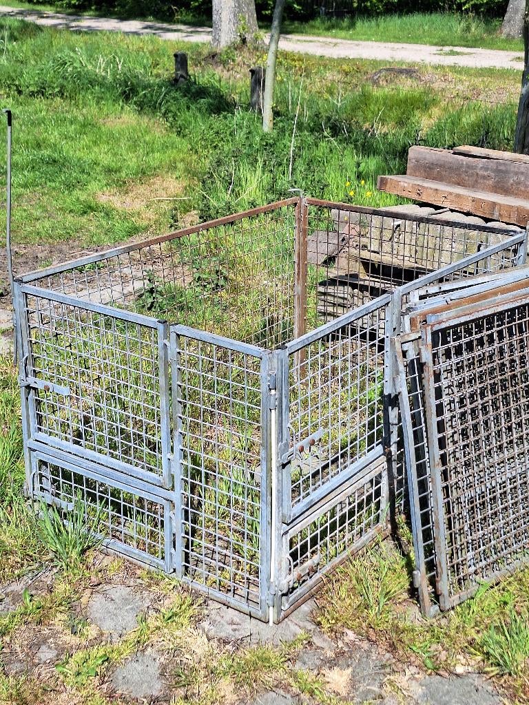Demontabele puppy-benches, Ophalen, Gebruikt