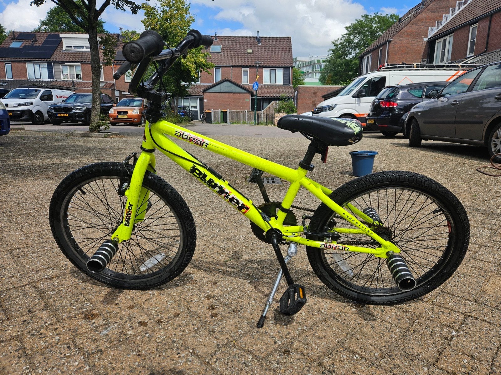 BMX fiets 20 inch met sidesteps - Gebruikt maar functioneel, Fietsen en Brommers, Fietsen | Crossfietsen en BMX, Ophalen, Gebruikt