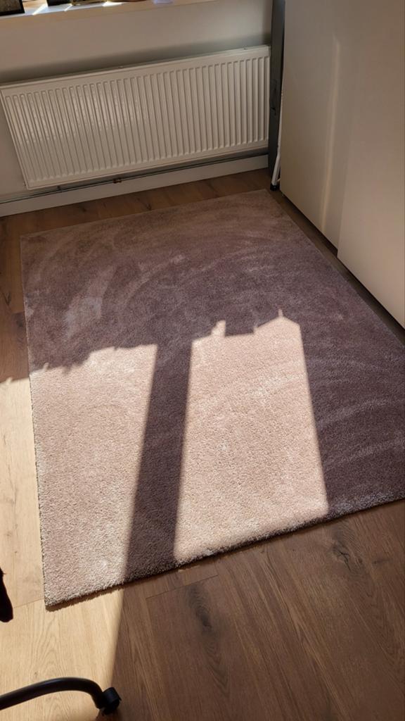Ikea Knardrup vloerkleed bleekroze 133x195cm z.g.a.n., Ophalen, Zo goed als nieuw, 150 tot 200 cm, Rechthoekig