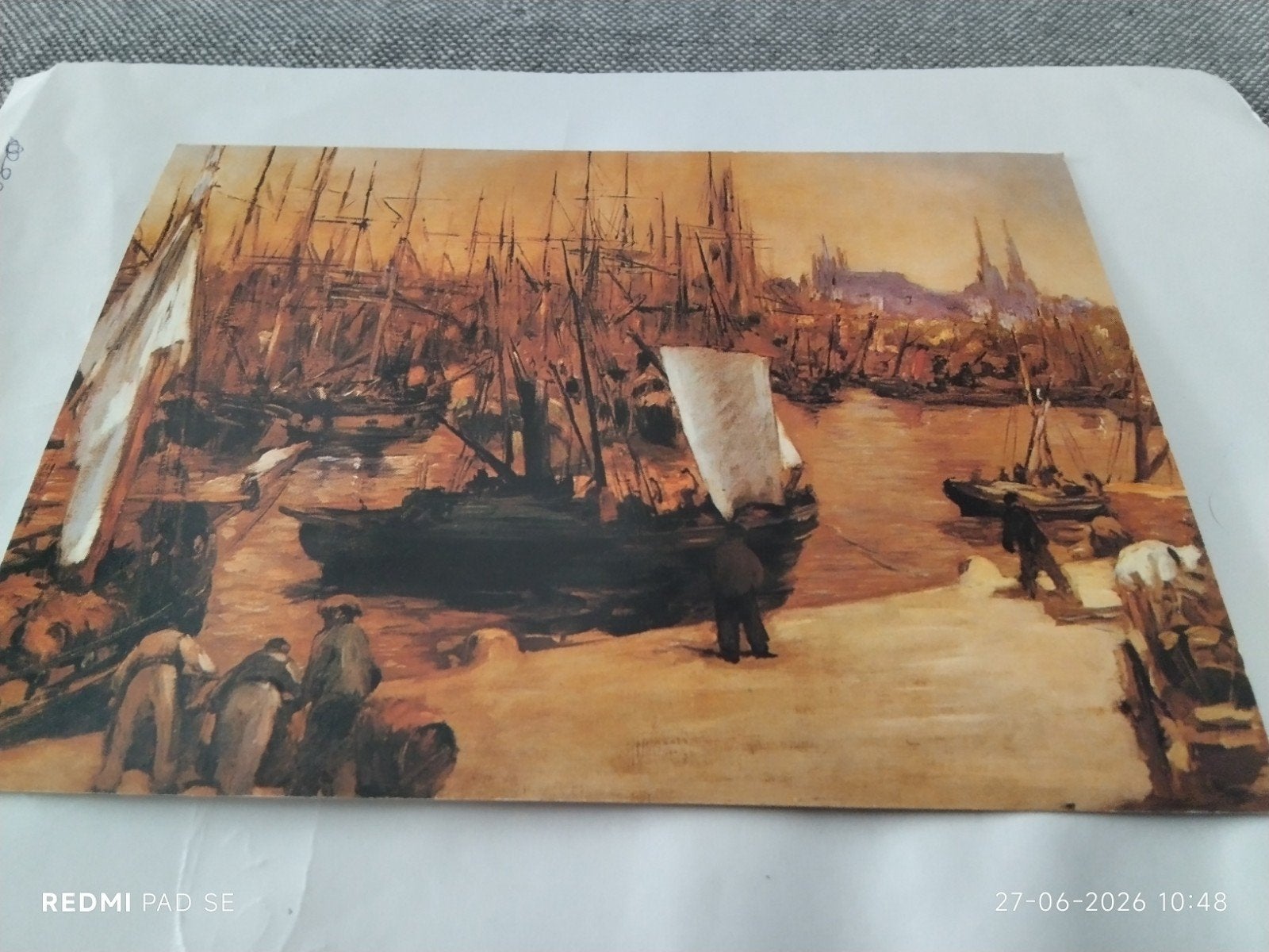 Ansichtkaart Edouard Manet - De haven van Bordeaux, 1871, Ophalen of Verzenden, Voor 1920, Ongelopen, Overig Europa